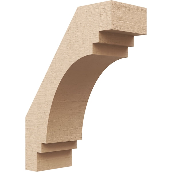 Ekena Millwork 5-inch W x 12-inch D x 16-inch H Pescadero Rough Cedar Woodgrain TimberThane Knee Brace, Primed BRCUR05X12X16PECRCPR - main